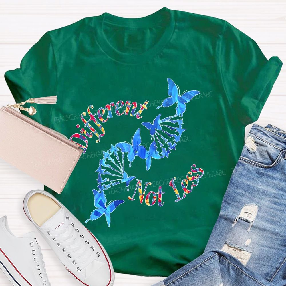 Different Not Less Pattern Teacher T-shirt