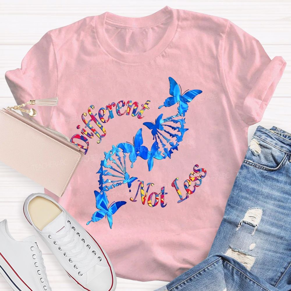 Different Not Less Pattern Teacher T-shirt
