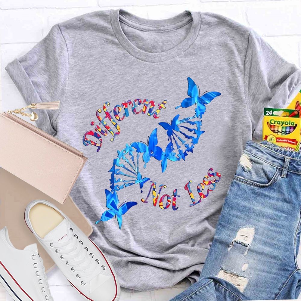 Different Not Less Pattern Teacher T-shirt