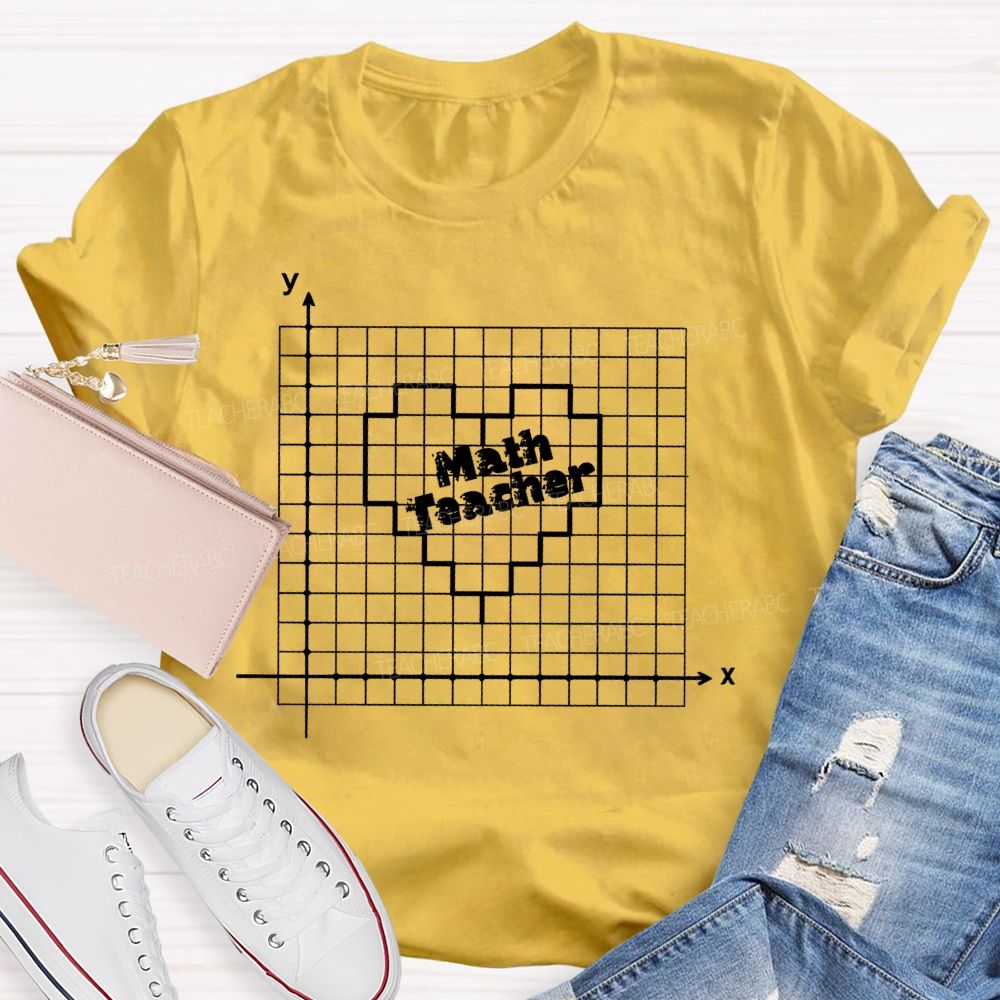 Mathematics Teacher Coordinates Teacher T-shirt
