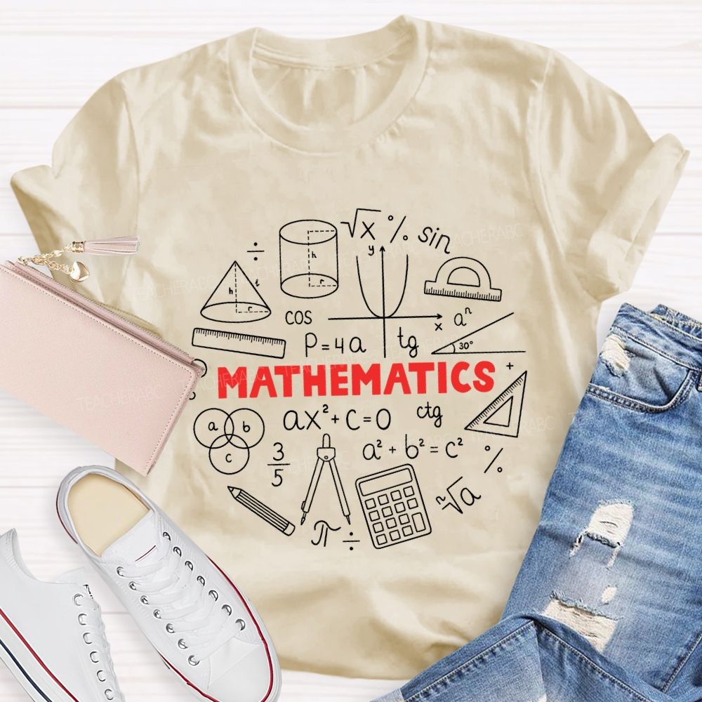 Mathematics Coordinate Axes And Formulas Teacher T-shirt