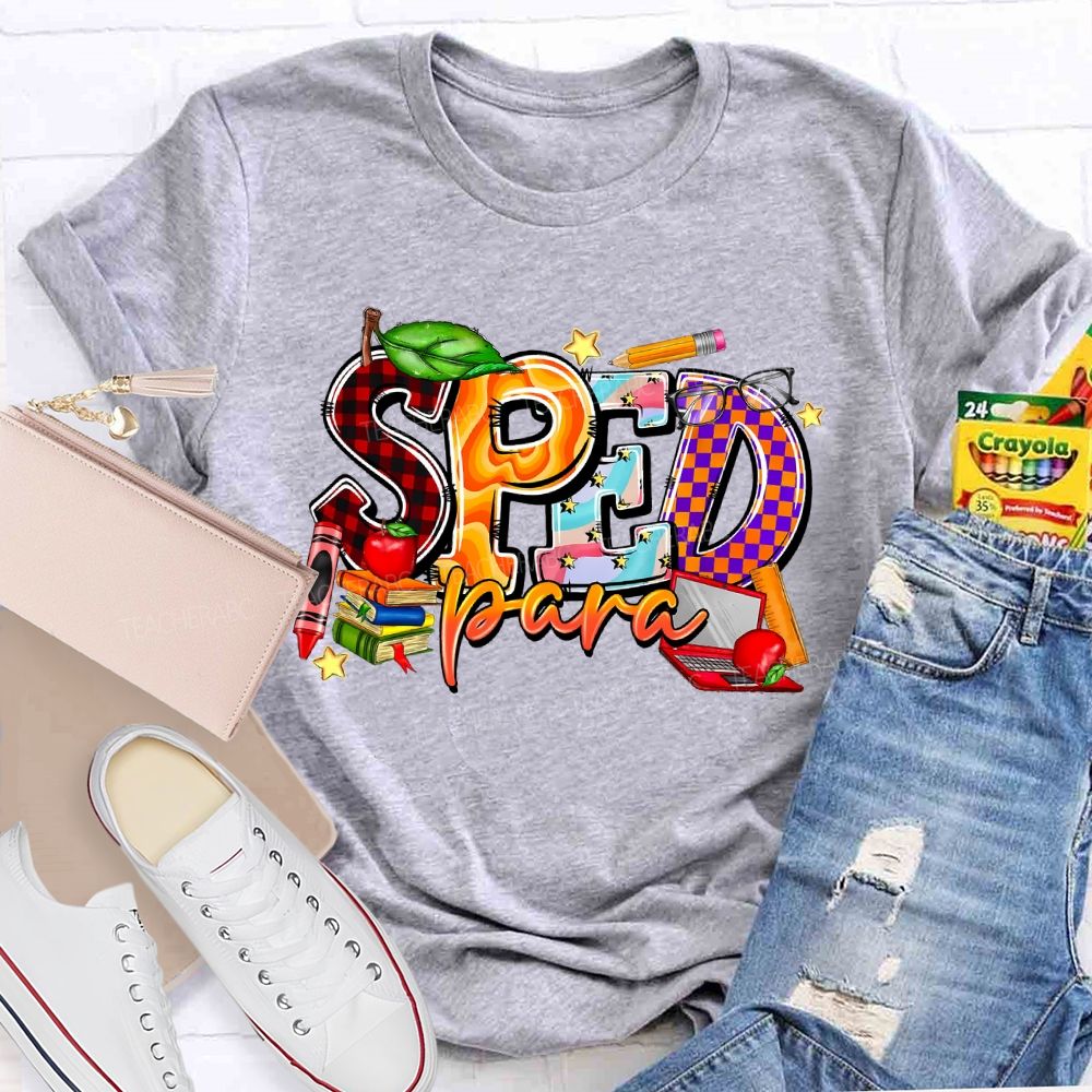 Sped Para Pattern Teacher T-shirt