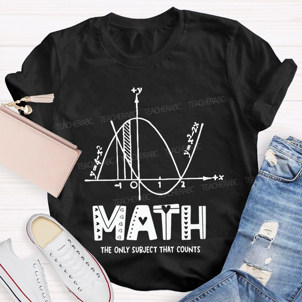 Math The Only Subject That Counts Teacher T-shirt
