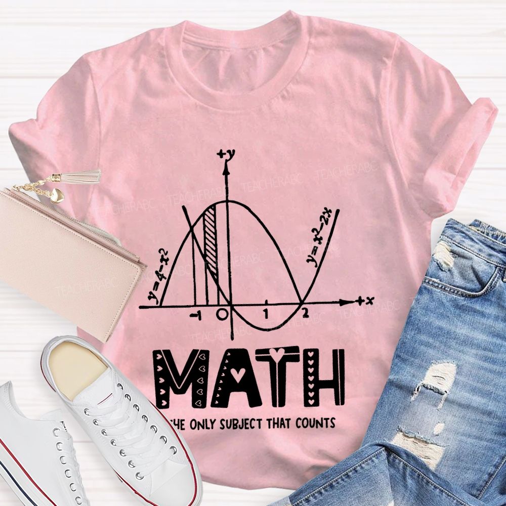 Math The Only Subject That Counts Teacher T-shirt