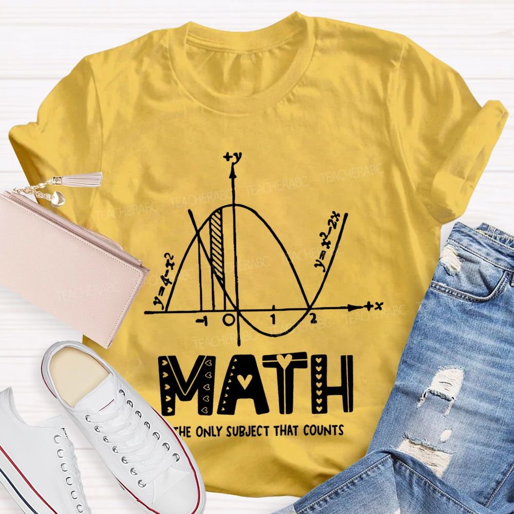 Math The Only Subject That Counts Teacher T-shirt