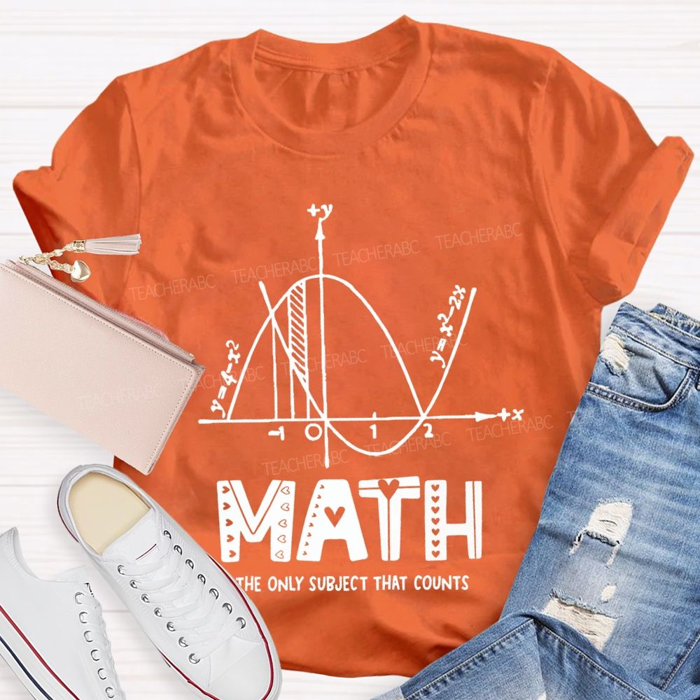 Math The Only Subject That Counts Teacher T-shirt