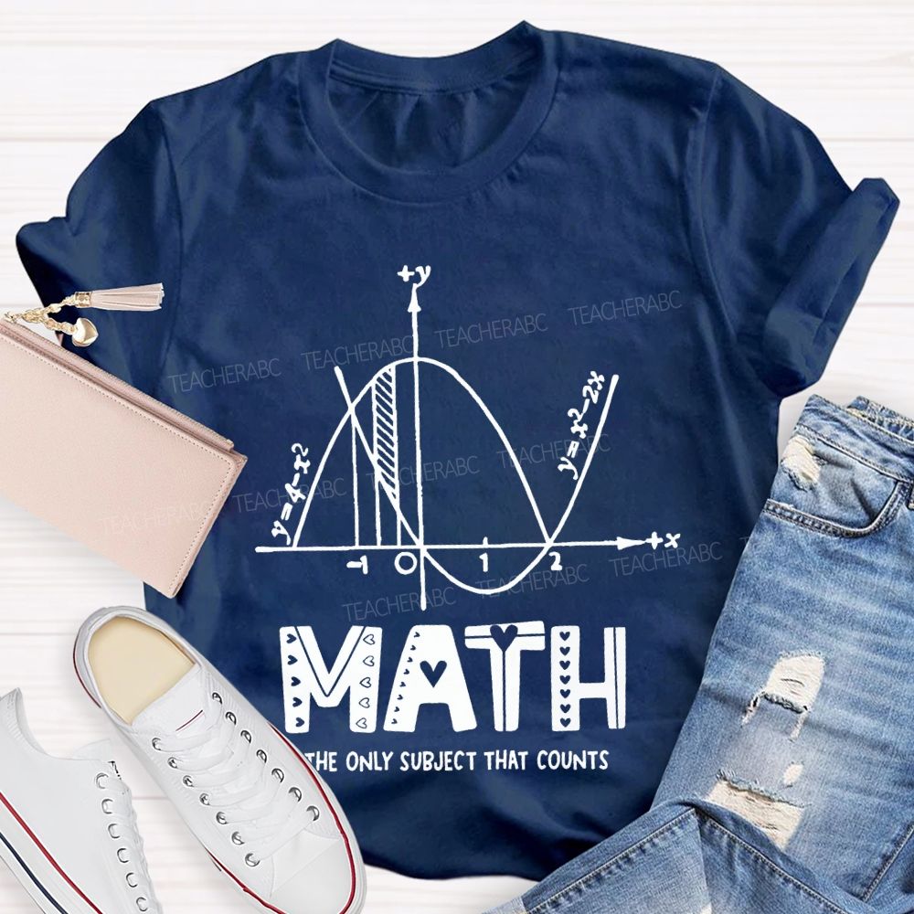 Math The Only Subject That Counts Teacher T-shirt
