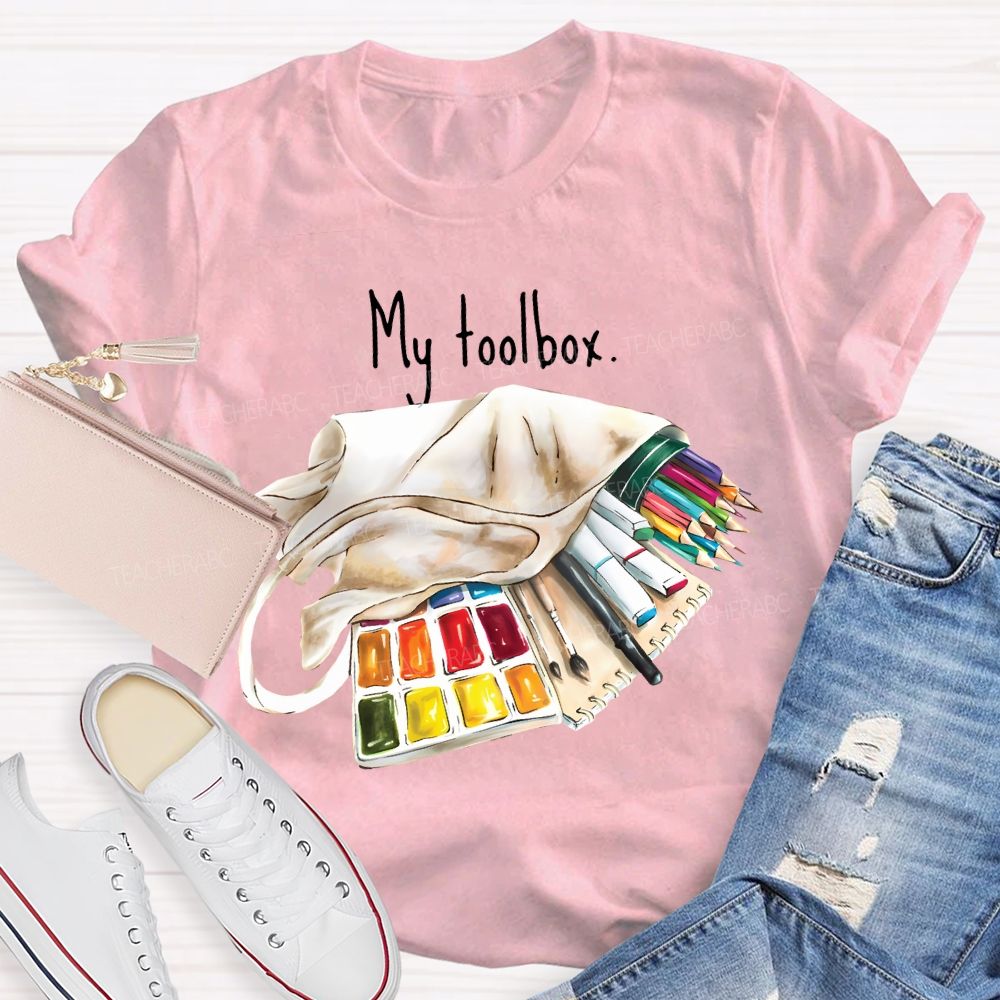 My Toolbox Coloring Palettes And Colored Pencils Teacher T-shirt