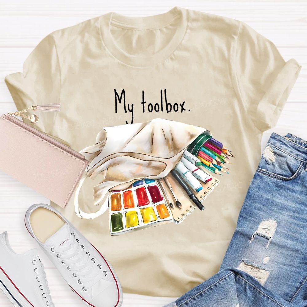 My Toolbox Coloring Palettes And Colored Pencils Teacher T-shirt