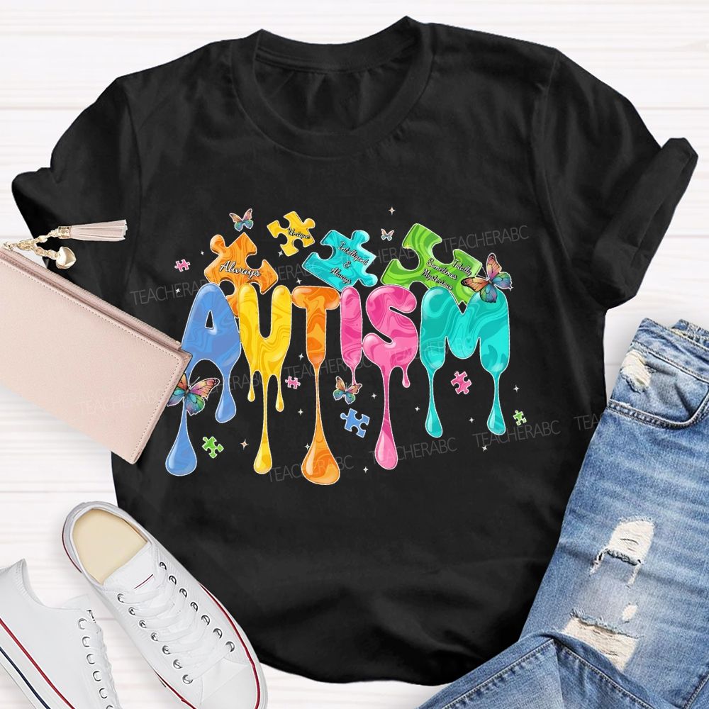 Autism Doodle Letters Teacher T-shirt