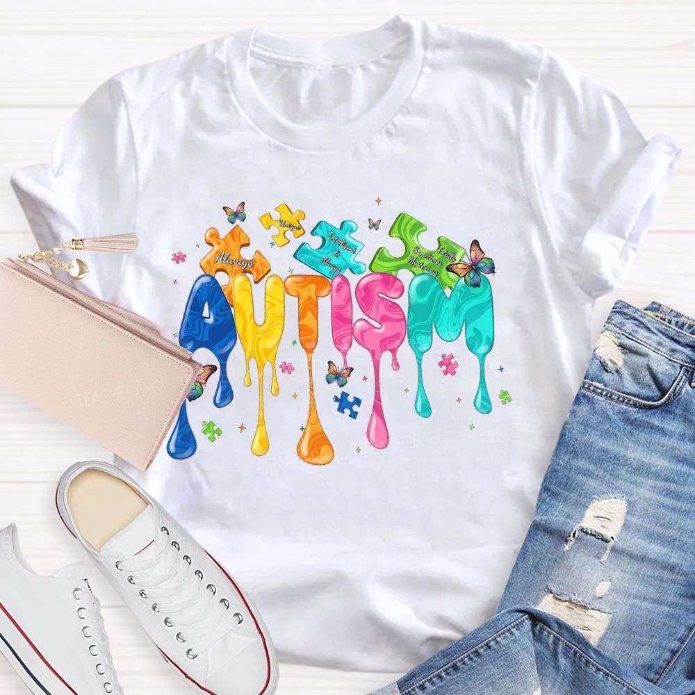 Autism Doodle Letters Teacher T-shirt