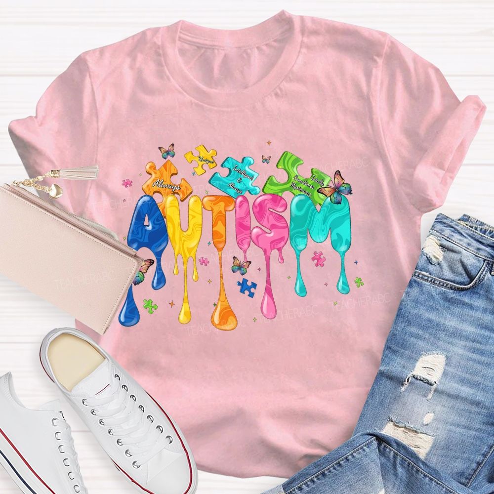 Autism Doodle Letters Teacher T-shirt