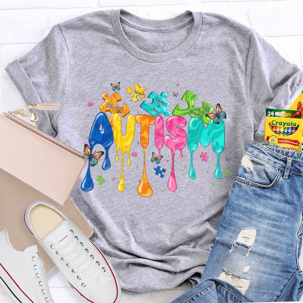Autism Doodle Letters Teacher T-shirt