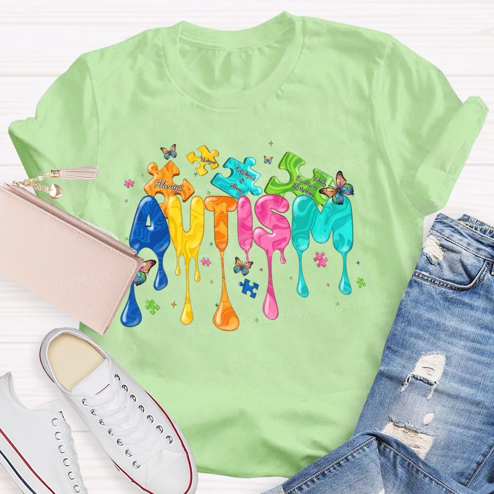 Autism Doodle Letters Teacher T-shirt