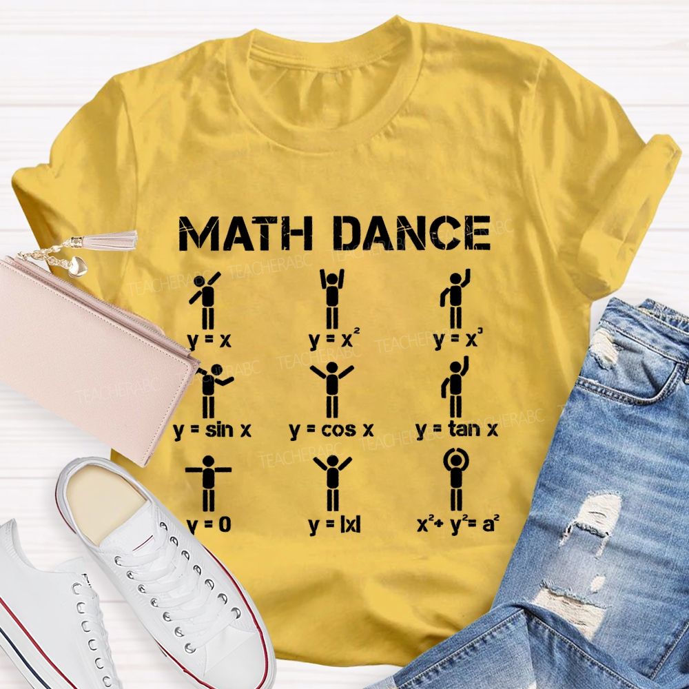 Math Dance Shapes Teacher T-shirt