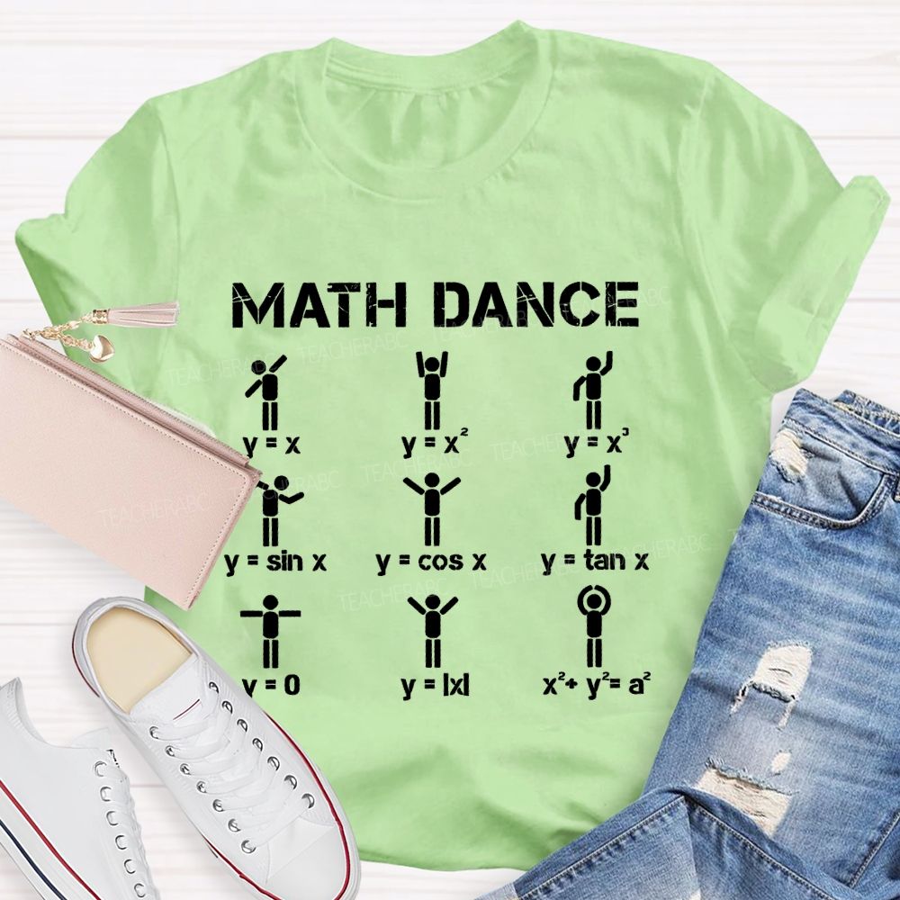 Math Dance Shapes Teacher T-shirt