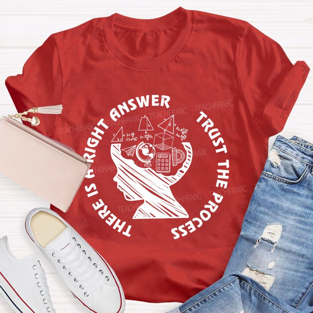 There Is A Right Answer Trust The Process Math Teacher T-Shirt