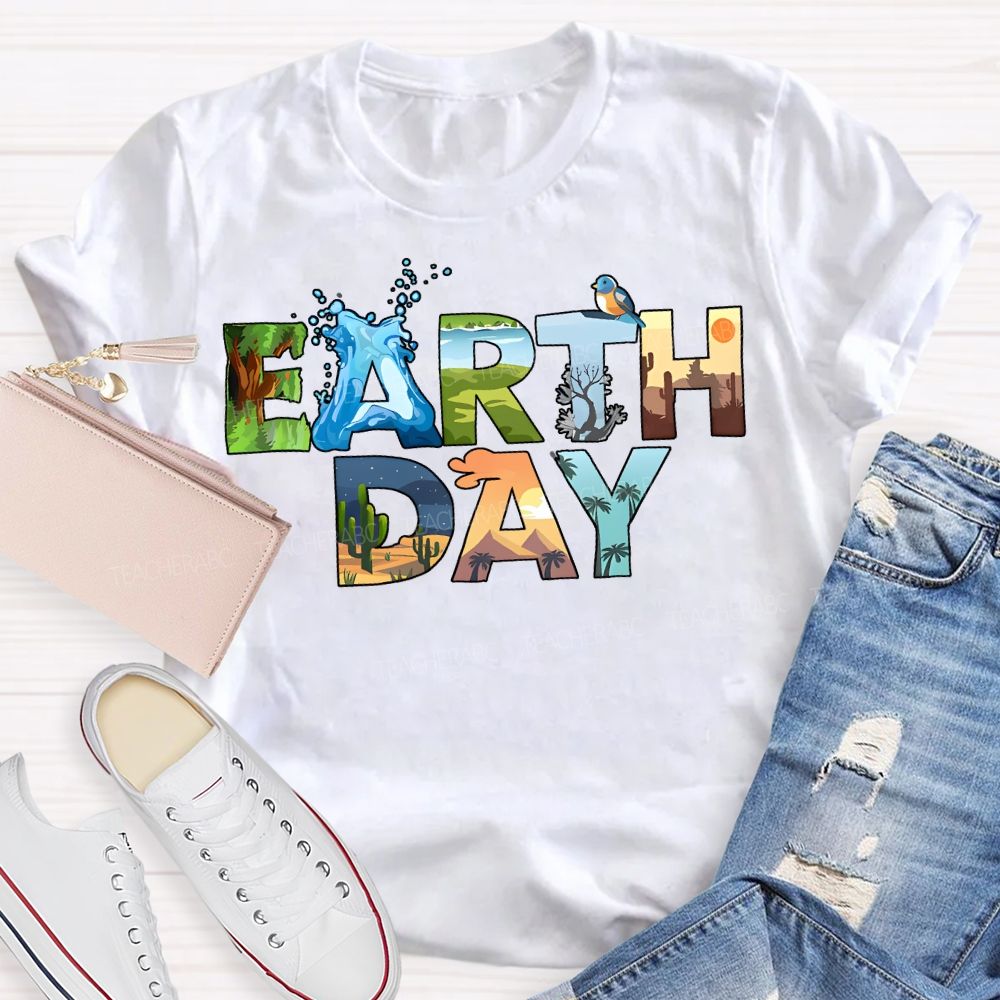 Earth Day Protect The Ecological Environment Teacher T-shirt
