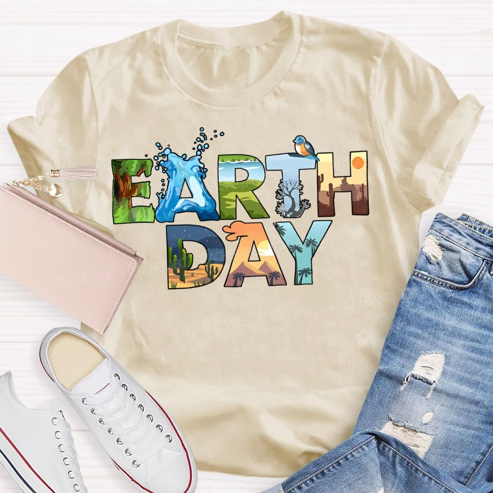 Earth Day Protect The Ecological Environment Teacher T-shirt