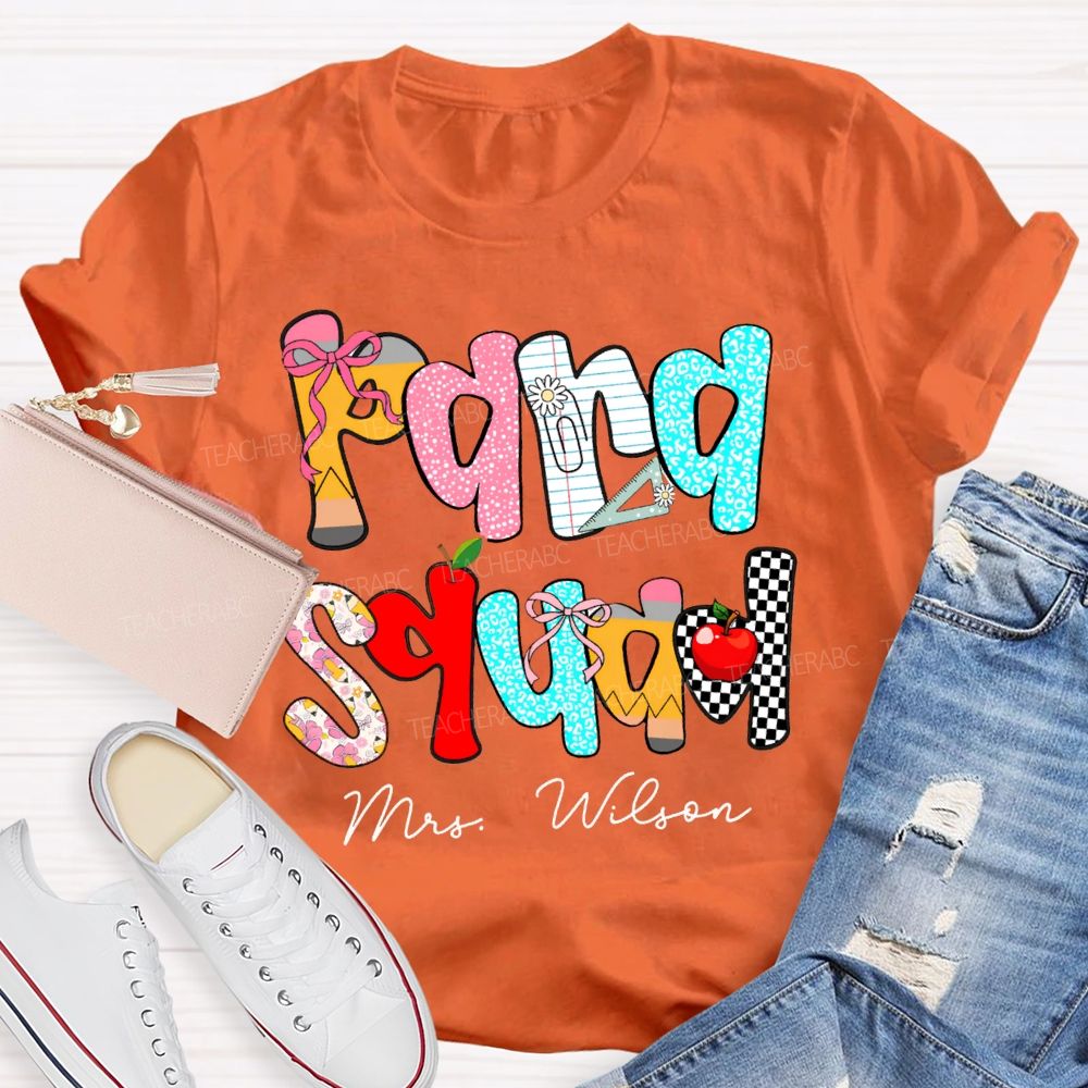 Personalized Name Para Squad Colored Fonts T-shirt