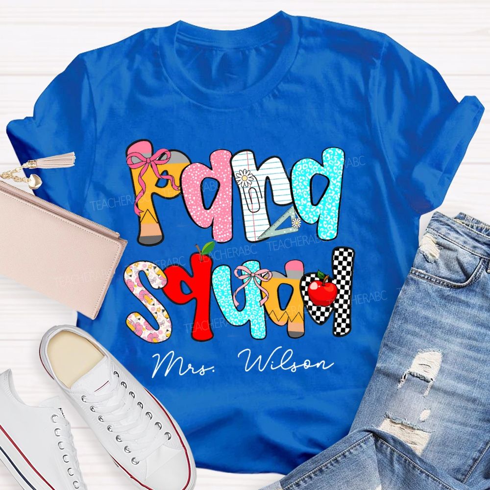 Personalized Name Para Squad Colored Fonts T-shirt