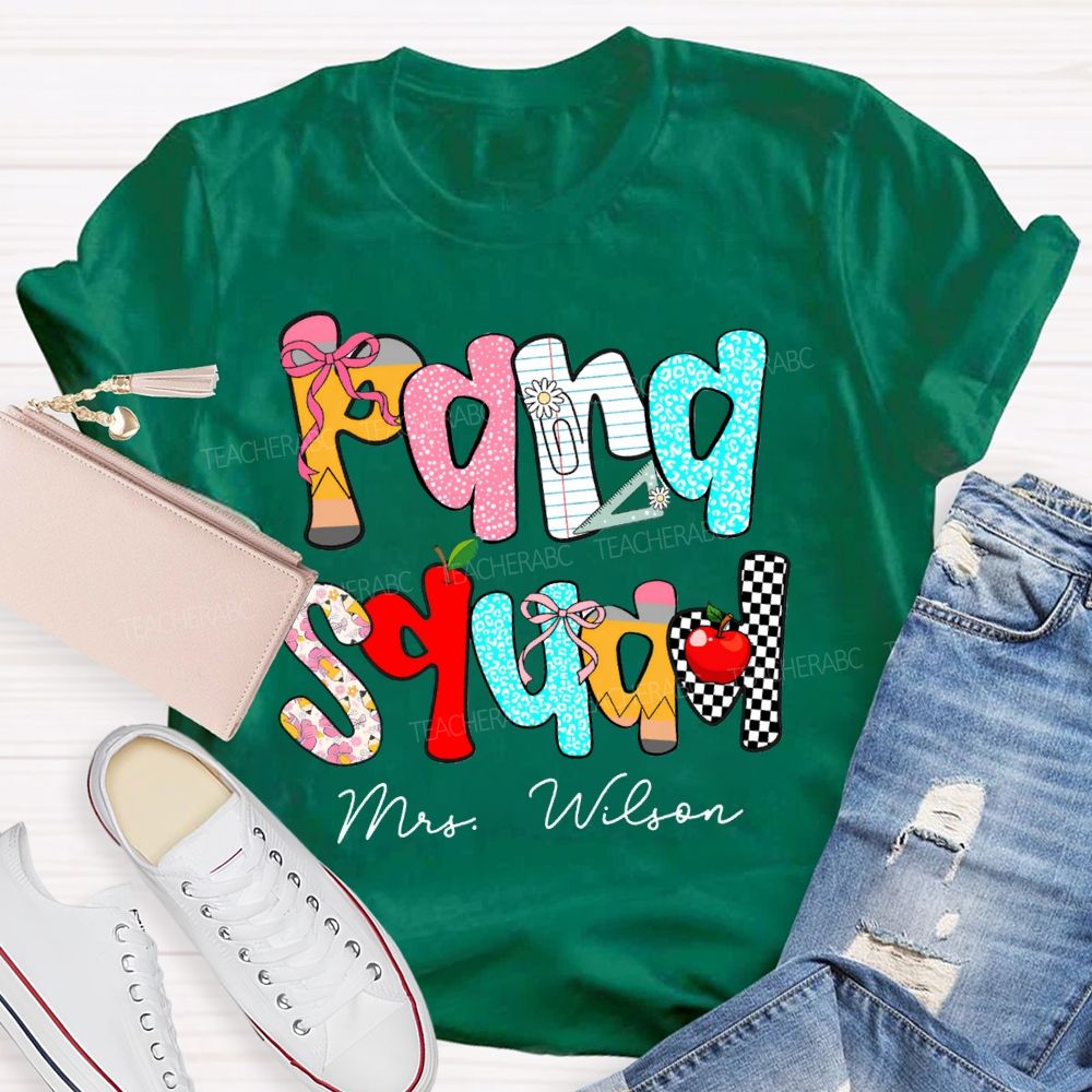 Personalized Name Para Squad Colored Fonts T-shirt