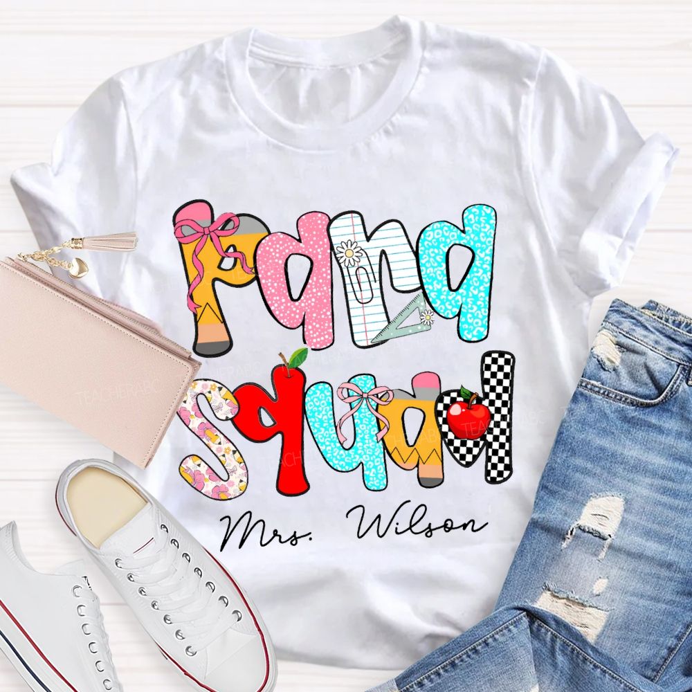 Personalized Name Para Squad Colored Fonts T-shirt