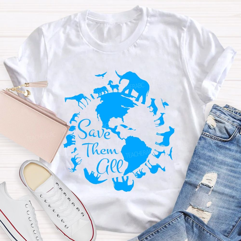 Save Them All Teacher T-shirt
