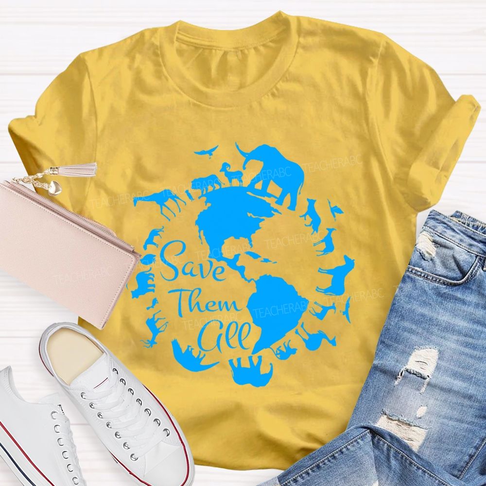 Save Them All Teacher T-shirt