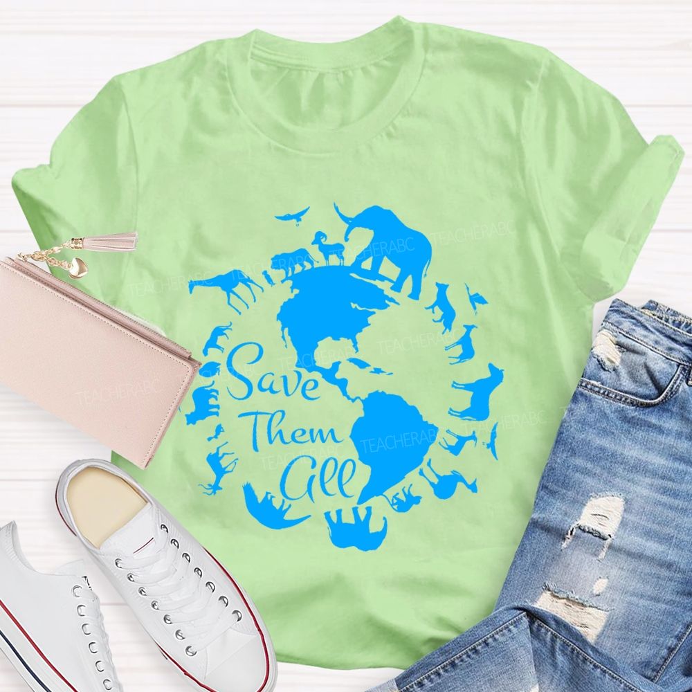 Save Them All Teacher T-shirt