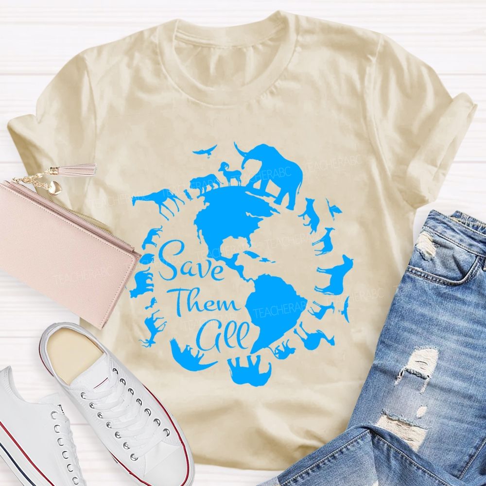 Save Them All Teacher T-shirt