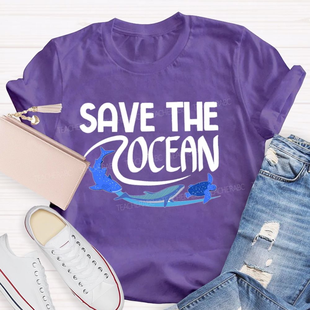 Save The Ocean Sea Life Earth Day T-Shirt