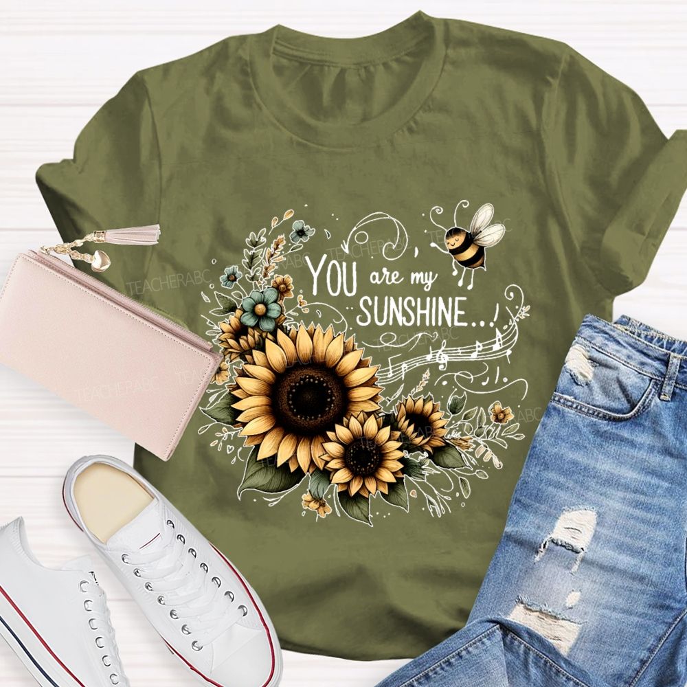 You Are My Sunshine Sunflower Graphic Teacher T-shirt