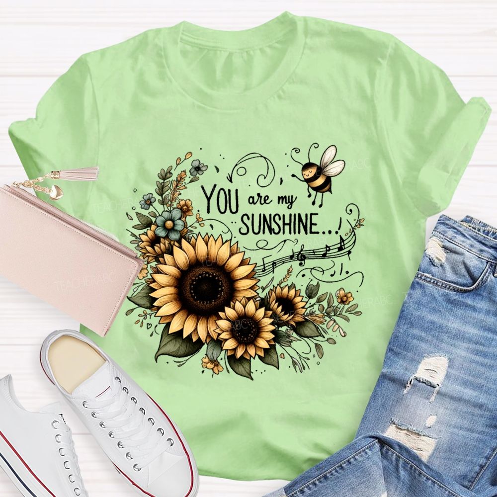 You Are My Sunshine Sunflower Graphic Teacher T-shirt
