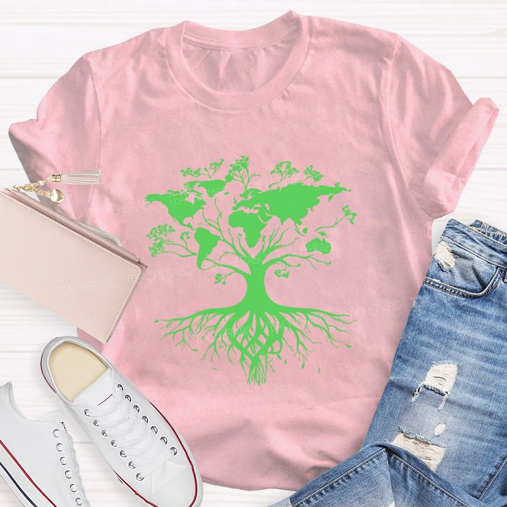 Save The Trees Save Our Planet Earth Day Teacher T-Shirt