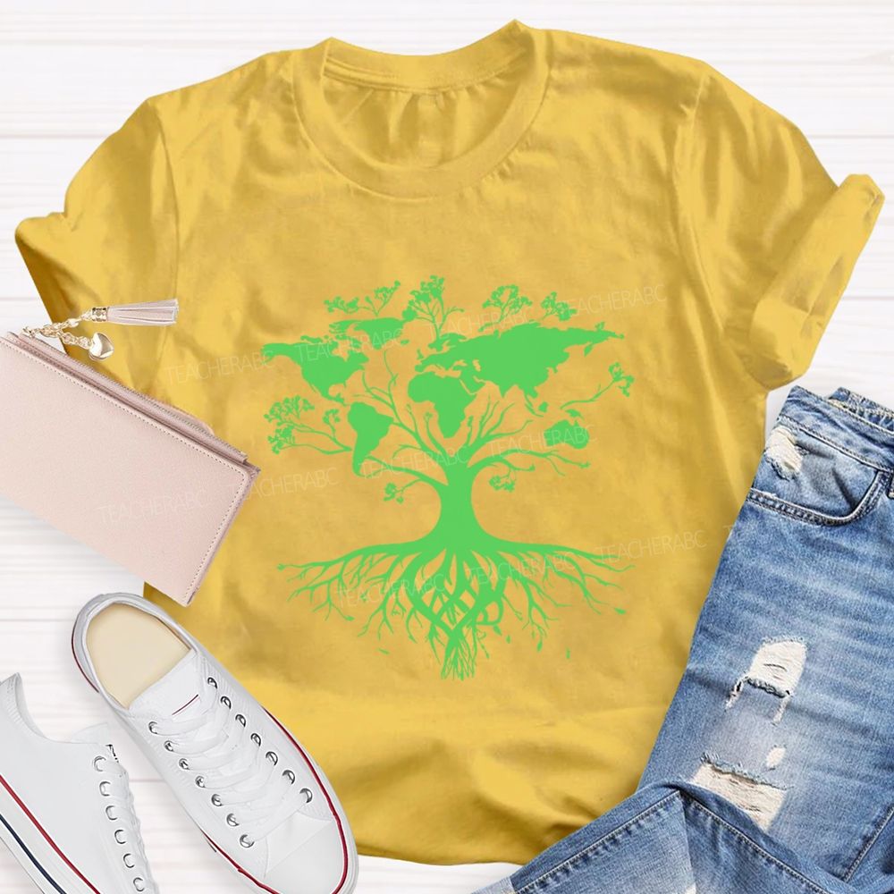 Save The Trees Save Our Planet Earth Day Teacher T-Shirt