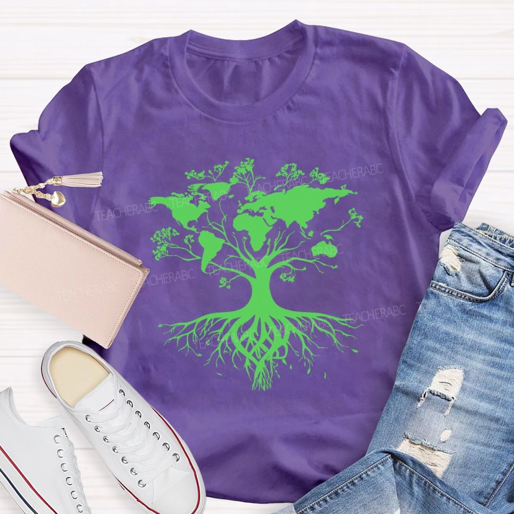 Save The Trees Save Our Planet Earth Day Teacher T-Shirt