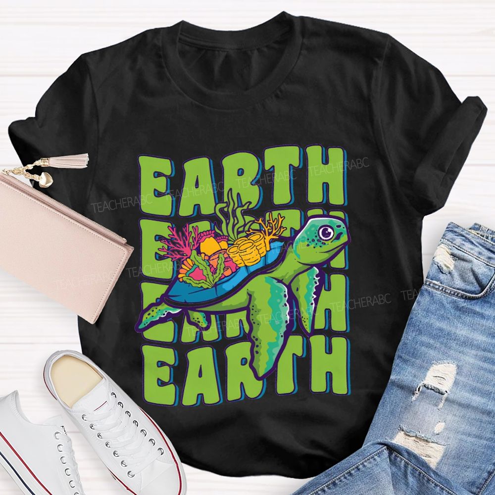 Earth Day Clean The Seas Teacher T-shirt