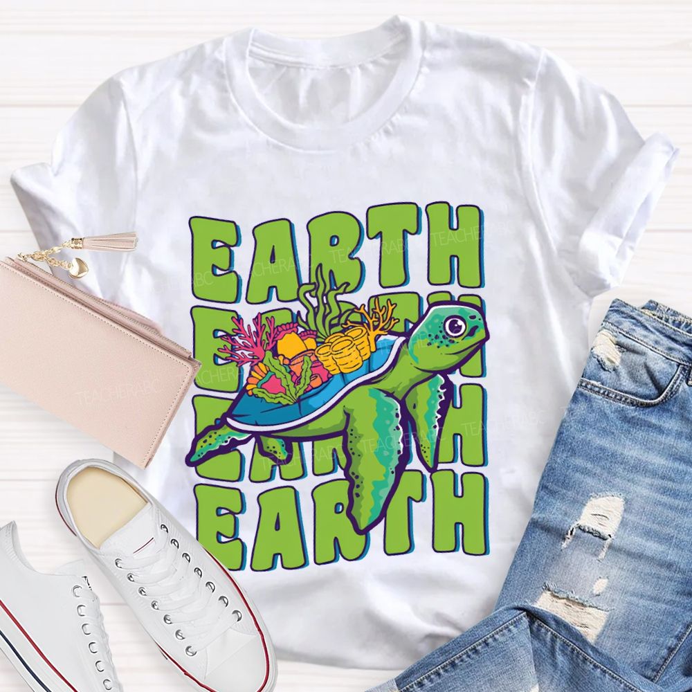 Earth Day Clean The Seas Teacher T-shirt