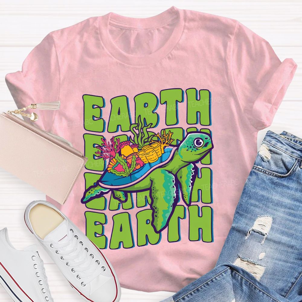 Earth Day Clean The Seas Teacher T-shirt