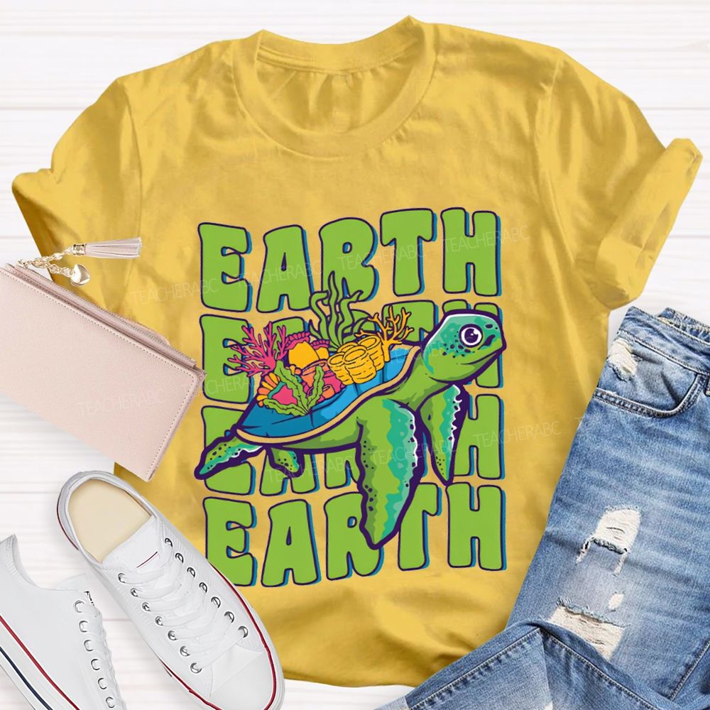 Earth Day Clean The Seas Teacher T-shirt