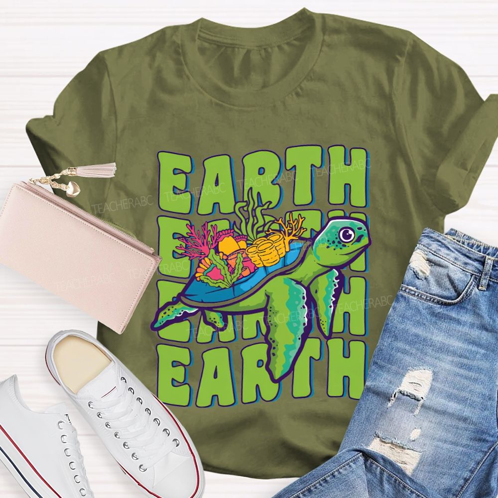 Earth Day Clean The Seas Teacher T-shirt