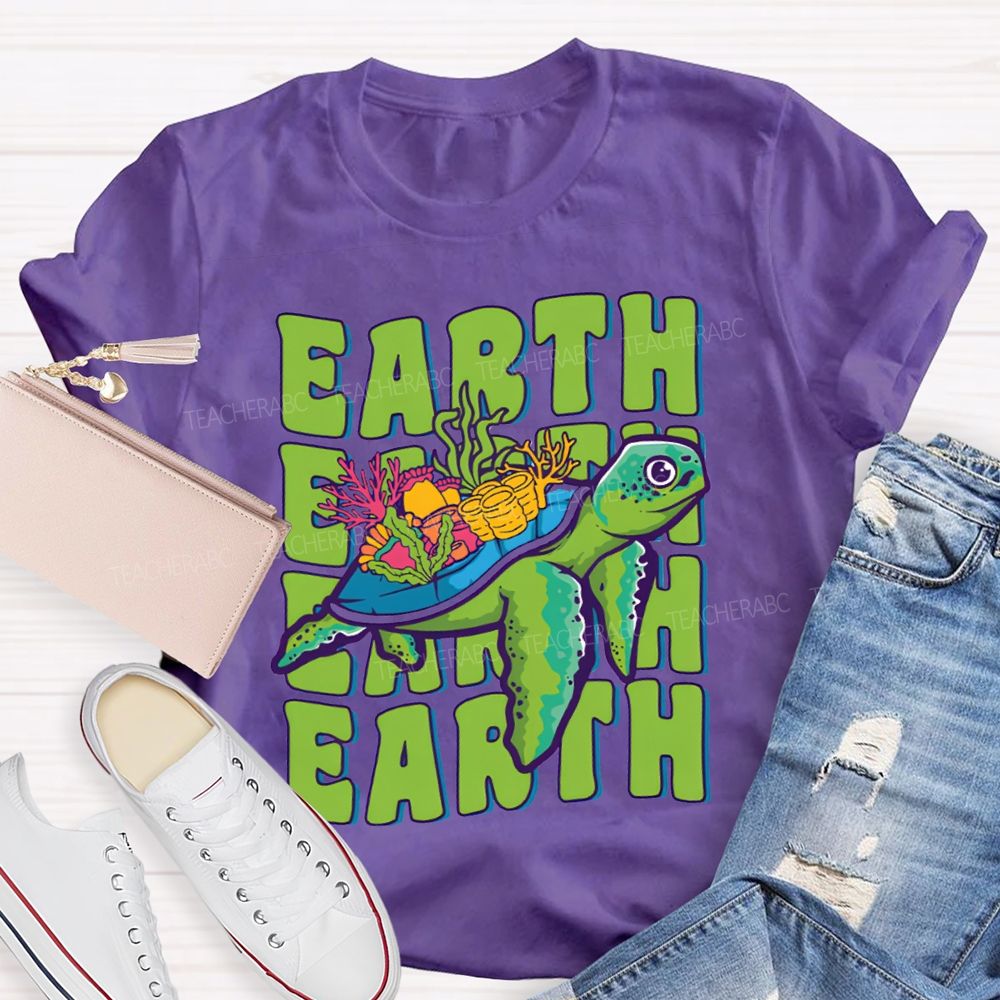 Earth Day Clean The Seas Teacher T-shirt
