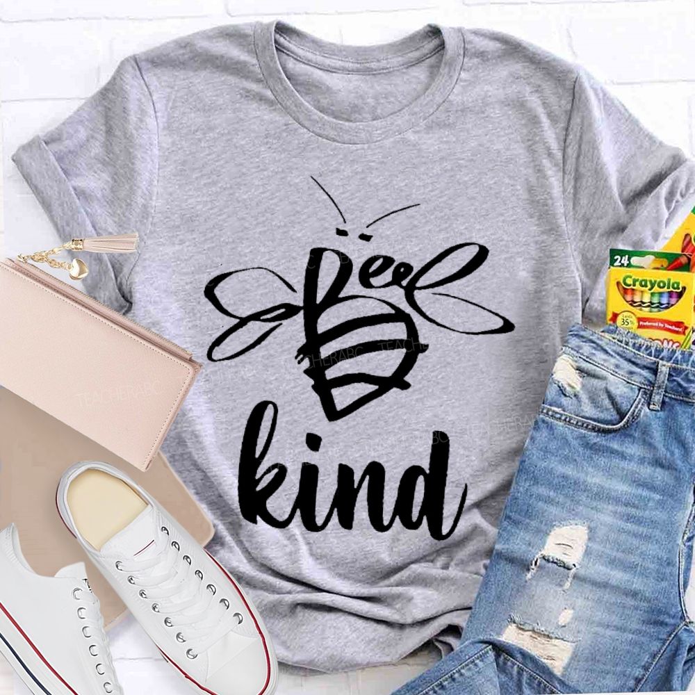 Bee Kind Bee Pattern Teacher T-shirt