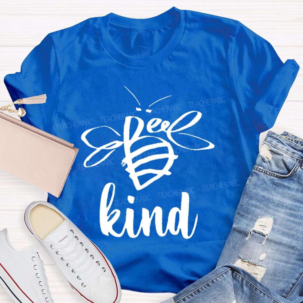 Bee Kind Bee Pattern Teacher T-shirt