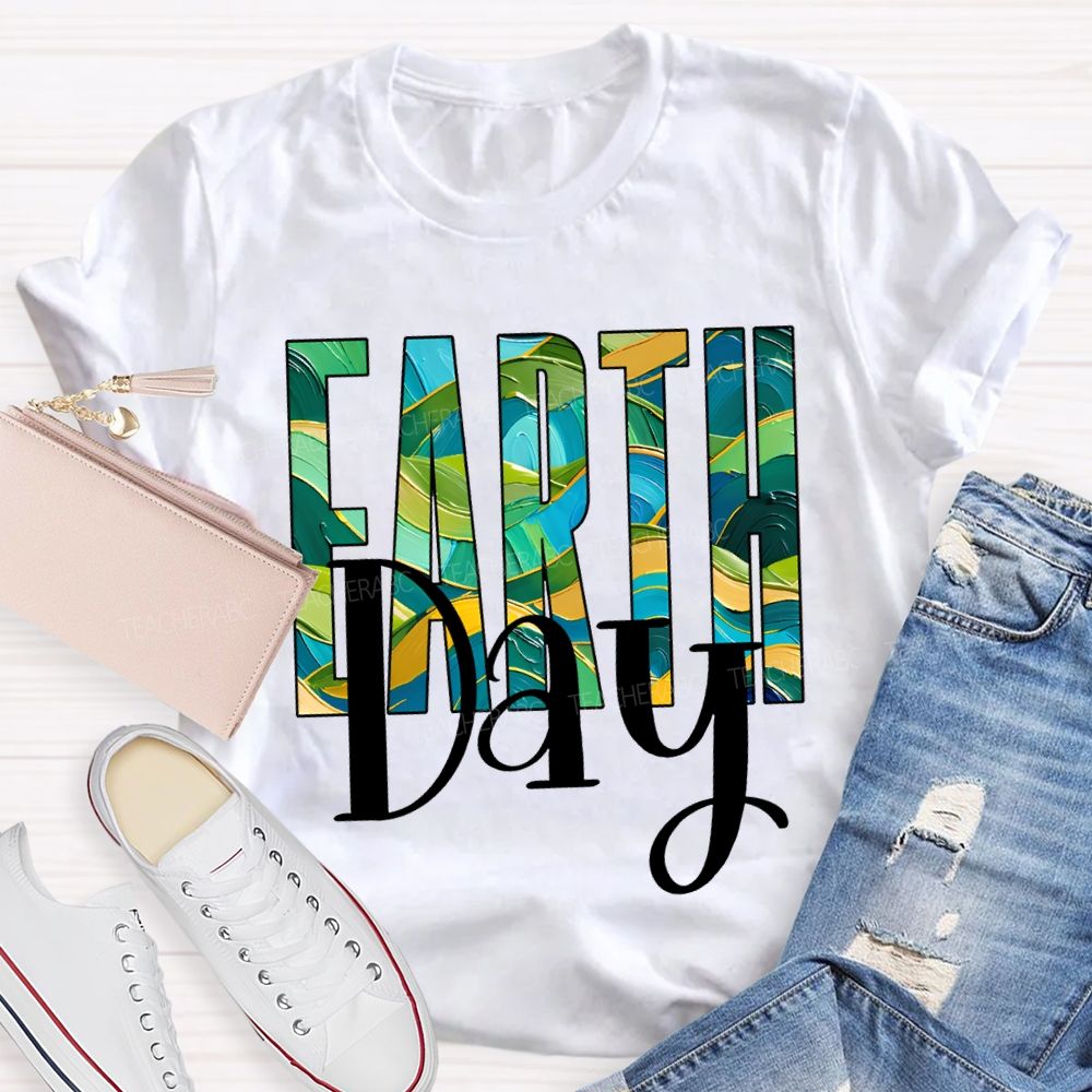 Earth Day Save The Earth Teacher T-shirt