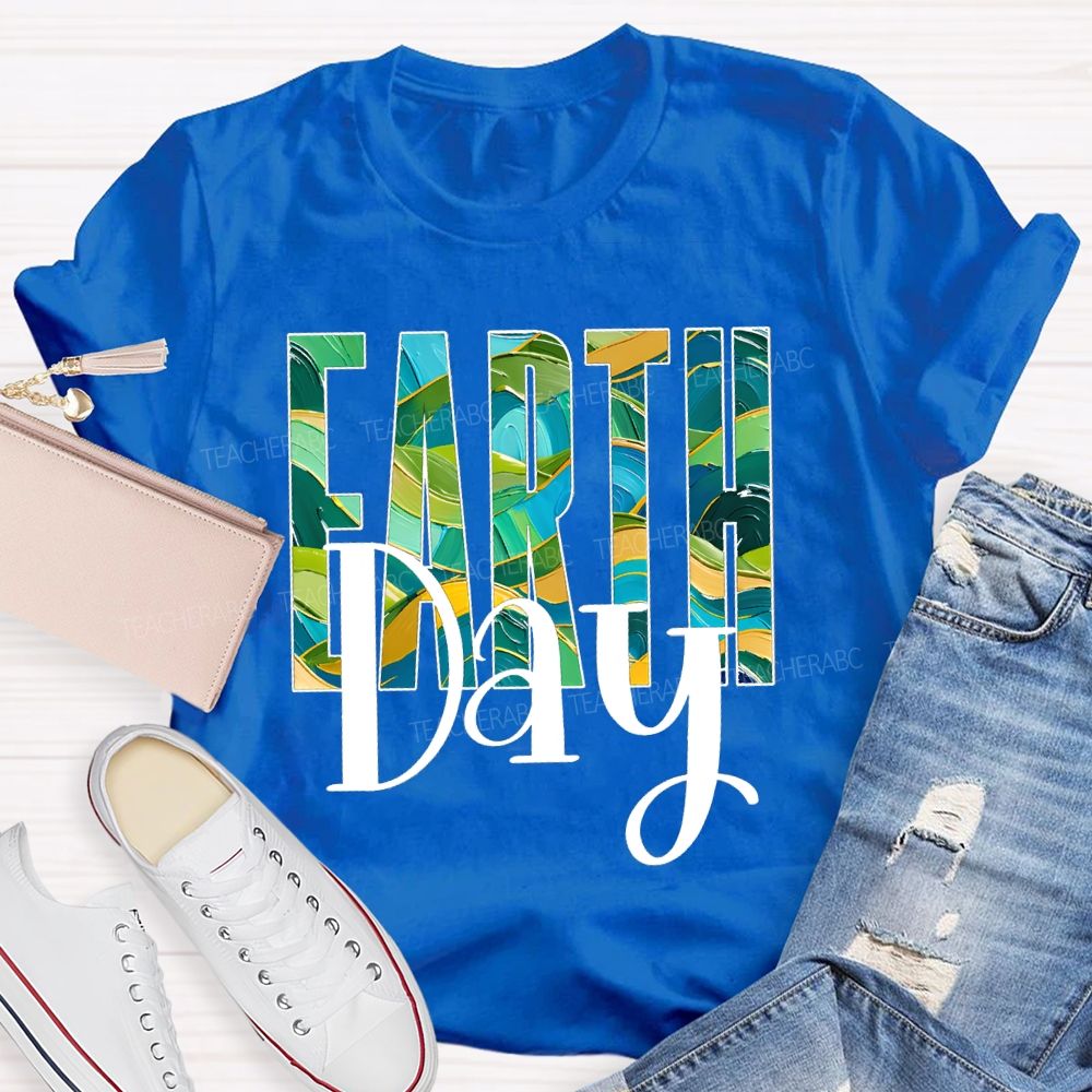 Earth Day Save The Earth Teacher T-shirt