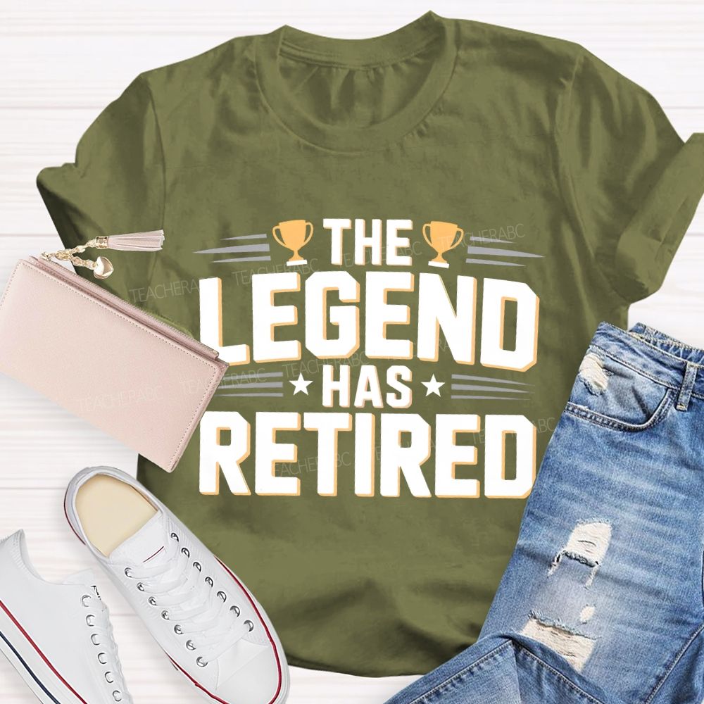 The Legend Has Retired Letters Teacher T-shirt