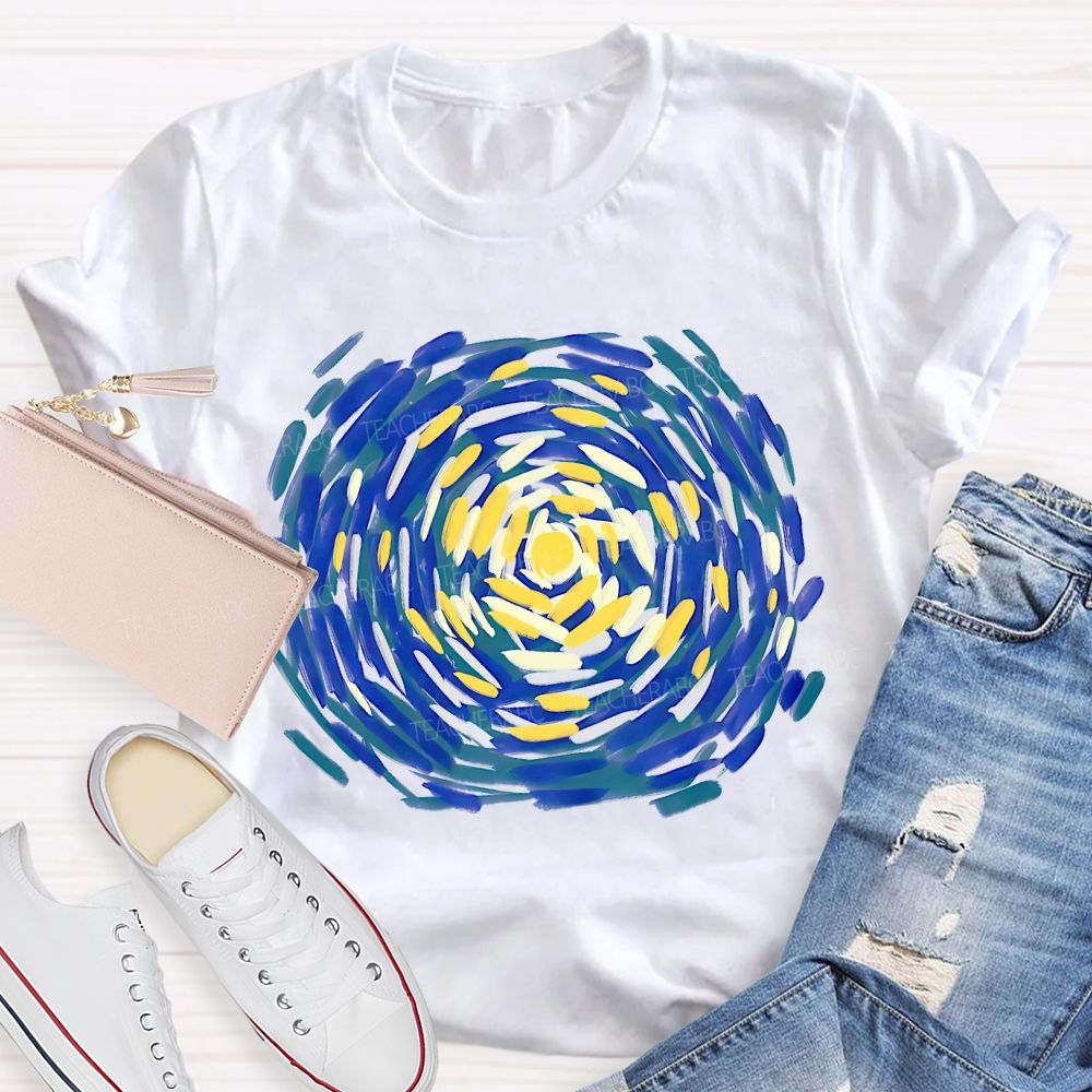 Starry Sky Art Graphics Teacher T-shirt