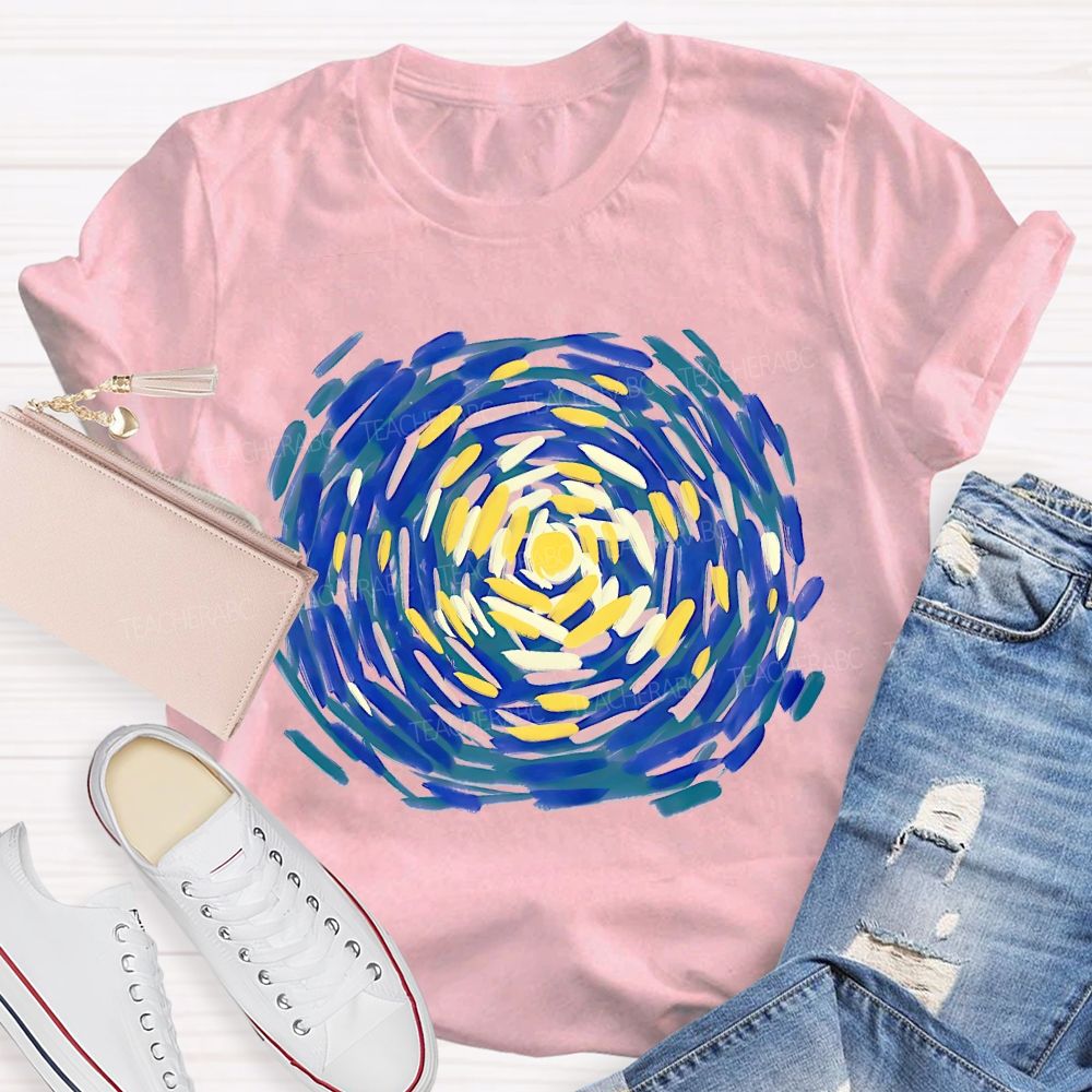 Starry Sky Art Graphics Teacher T-shirt